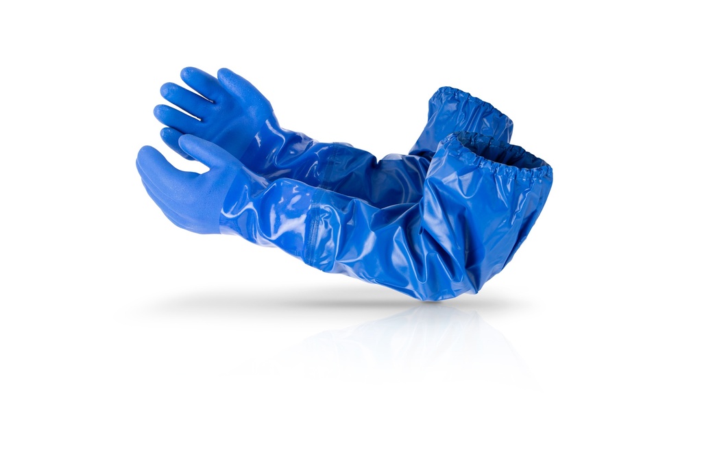 Blue PVC Glove - 70cm