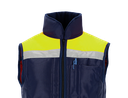 Diepvries bodywarmer Classic, marine/geel met reflectie