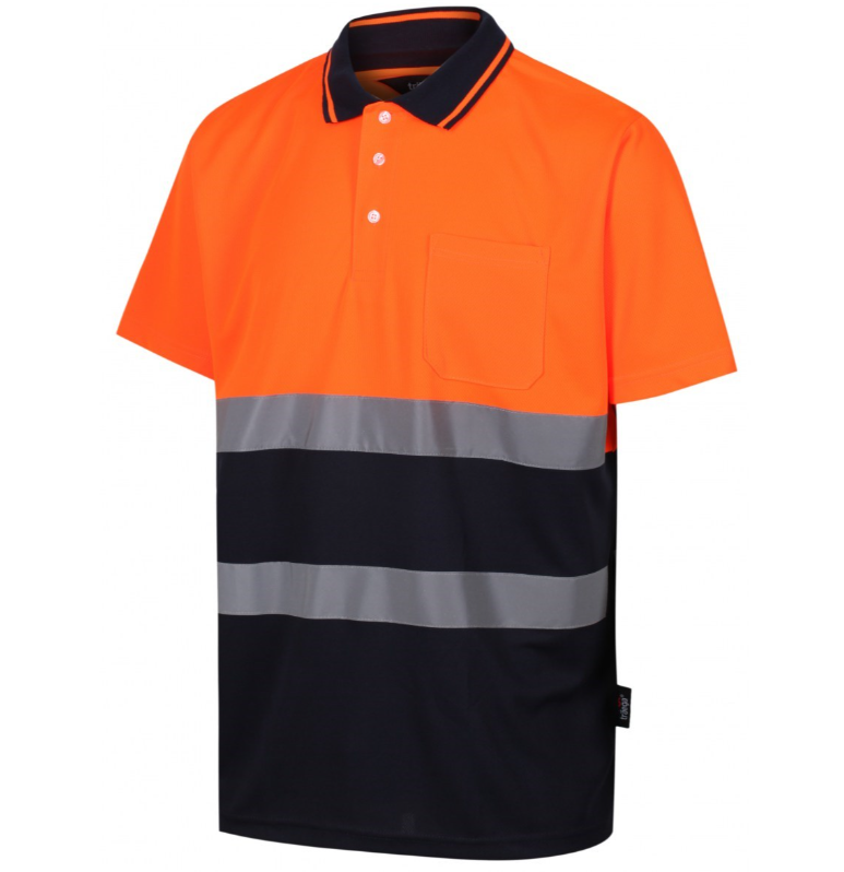 HI-VIS CONTRAST POLO ORANGE TPS03HV-O