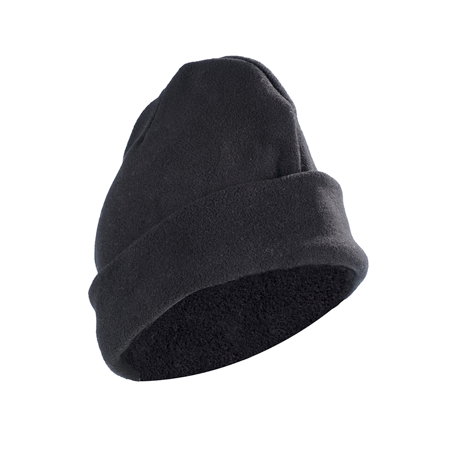 Bonnet polaire en noir et bleu
