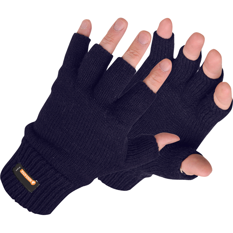 Guantes térmicos de punto sin dedos
