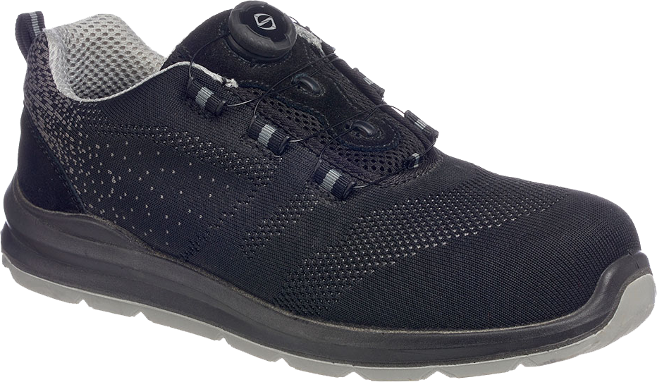 Scarpe Antinfortunistiche sportive Compositelite™ con Allacciatura a Filo in Nero/Grigio