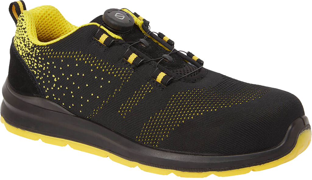 Scarpe Antinfortunistiche sportive Compositelite™ con allacciatura a filo in Nero/Giallo