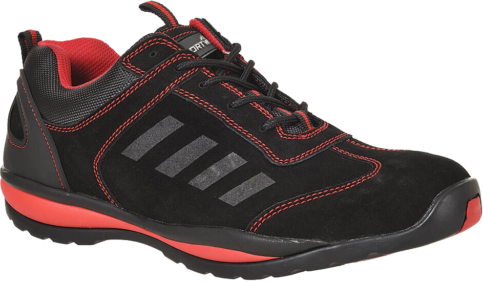 Steelite Lusum Safety Trainer in Black/Red 