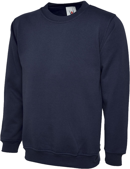 Womens Navy Deluxe Crew Neck Sweatshirt