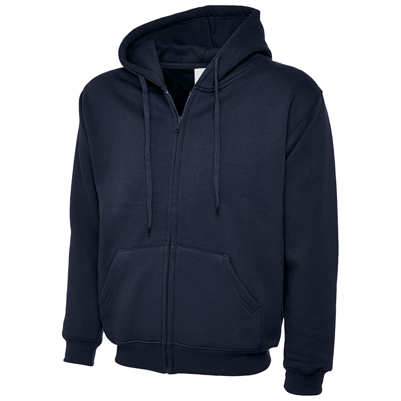 Sudadera clásica con capucha y cremallera completa