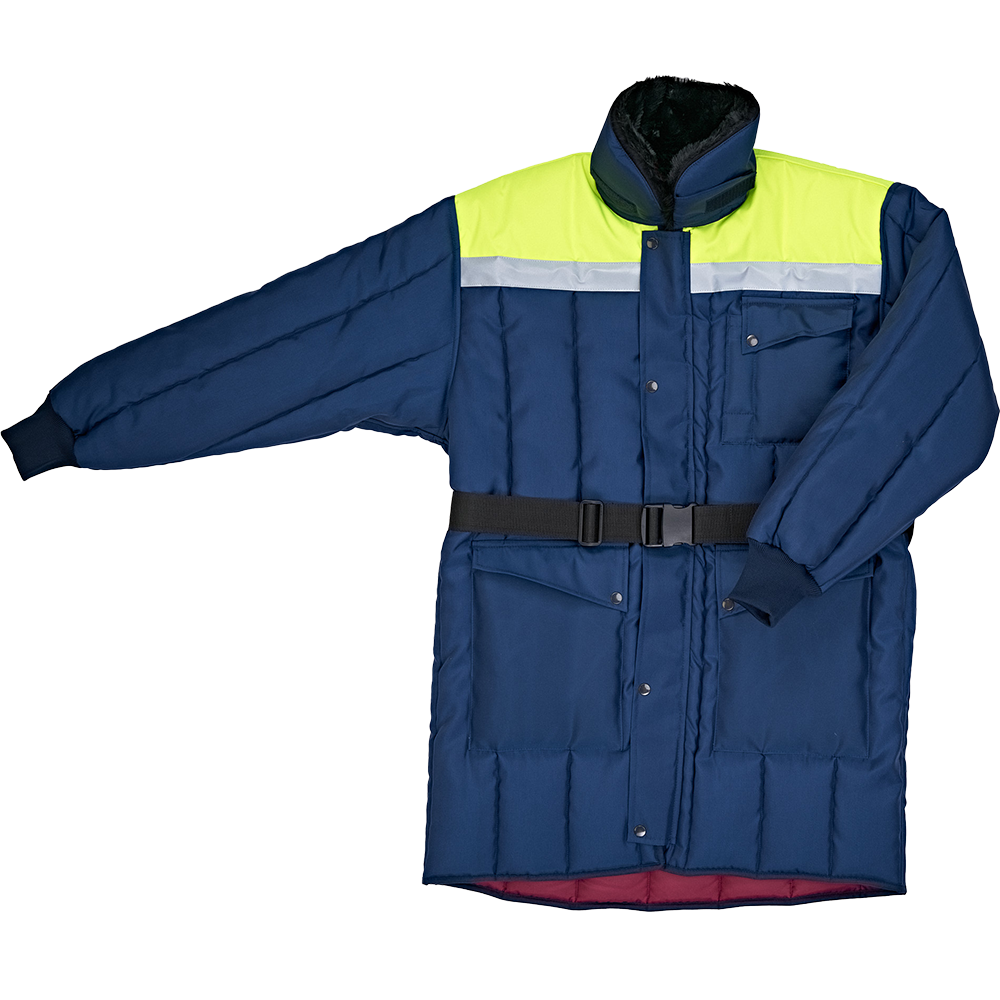 Classic knee-length Freezer Coat with reflection