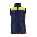 Diepvries bodywarmer Classic, marine/geel met reflectie