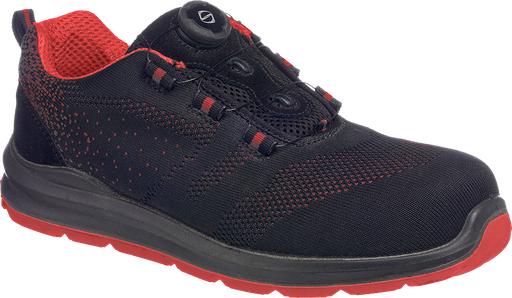 [730FT08R] Compositelite Wire Lace Safety Trainer Black/Red