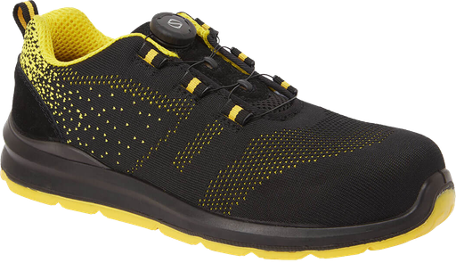[730FT08Y] Baskets de sécurité à lacets en fil Compositelite™ noir/jaune
