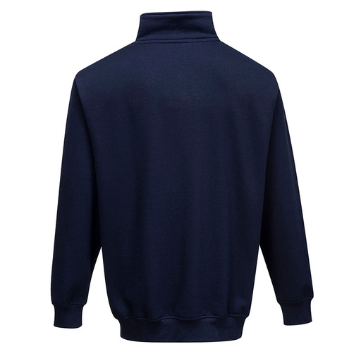 [W640B309] Felpa con Zip a Collo  Alto