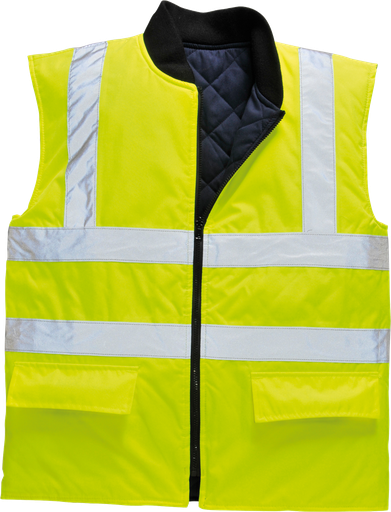 [W696S469] Gilet reversibile ad alta visibilità