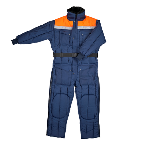 [CT311066901] Diepvriesoverall Classic marine/oranje met reflectie