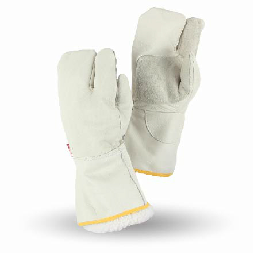 All leather 3 Finger Freezer Mitt 662