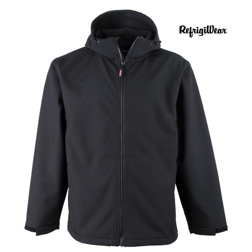 [X9151R] Black Softshell Jacket with Hood
