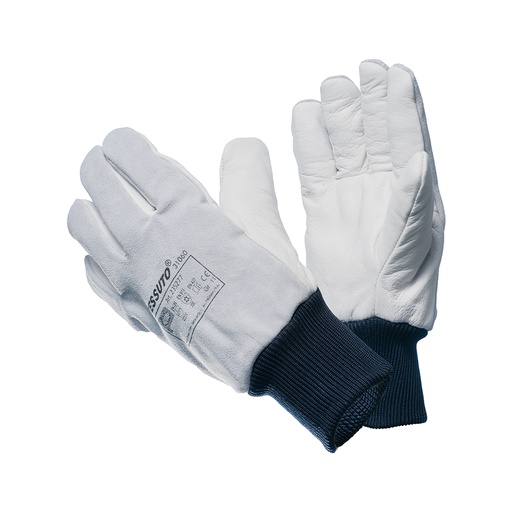 [T31060] Tessuto Chrome Leather Freezer Gloves