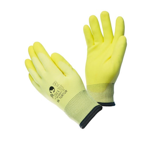 [T31492] Guantes con Palma Térmica De Alta Visibilidad - Tessuto